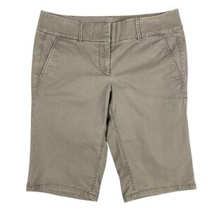 LOFT Marisa Womens Gray Shorts Size 4 Bermuda Style Cotton Blend Casual Everyday